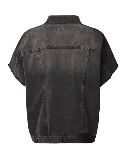 Rabens Saloner - Mir Denim Vest - Washed Black Denim